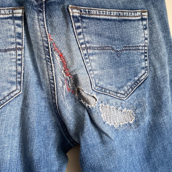 👖Diesel distressed/ patched jeans. Relaxed skinny low waist size 29 - Picture 8 of 16
